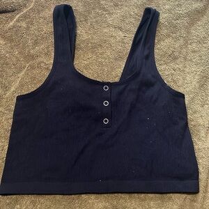 a black crop tank